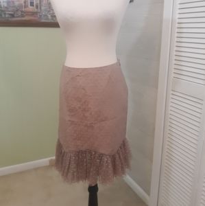 Meritage taffeta lace skirt sz 6 *6